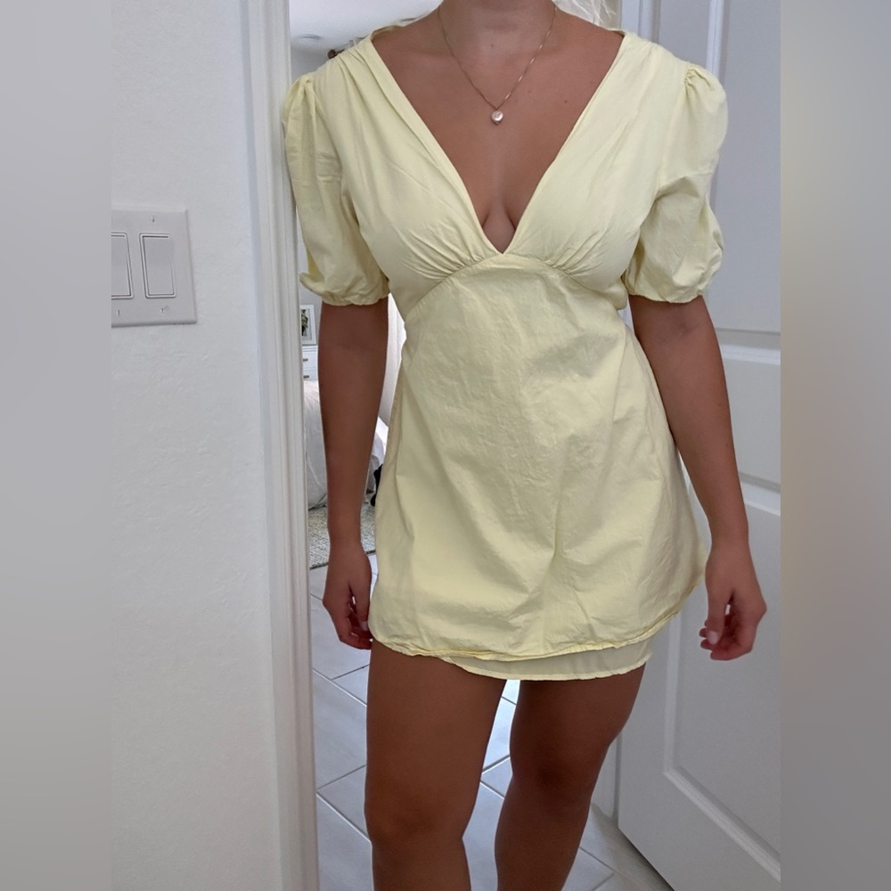 Yellow cotton dress